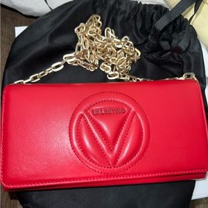 Mario Valentino wallet in chain in red colour like new